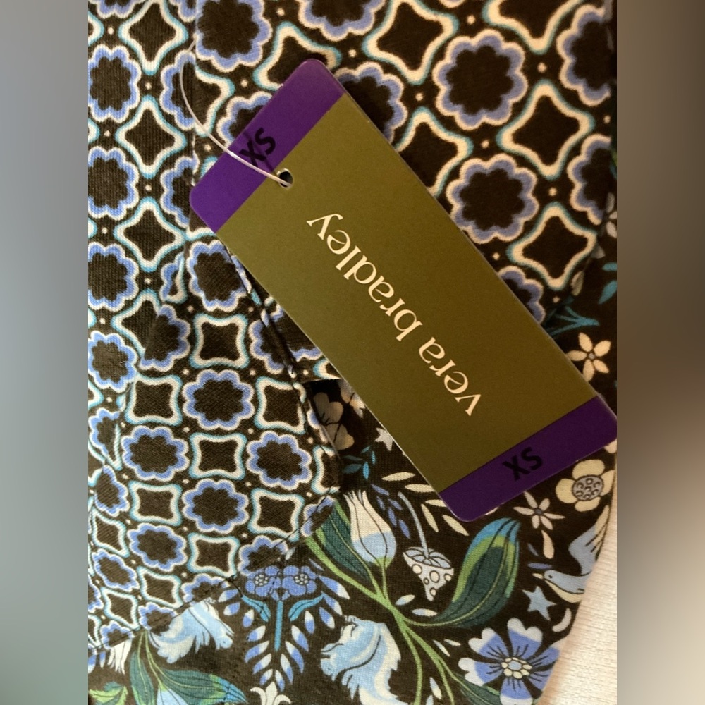 Vera Bradley Green Floral & Fox Pajama Set β 100% Cotton β NWT β Size M - Picture 3 of 9